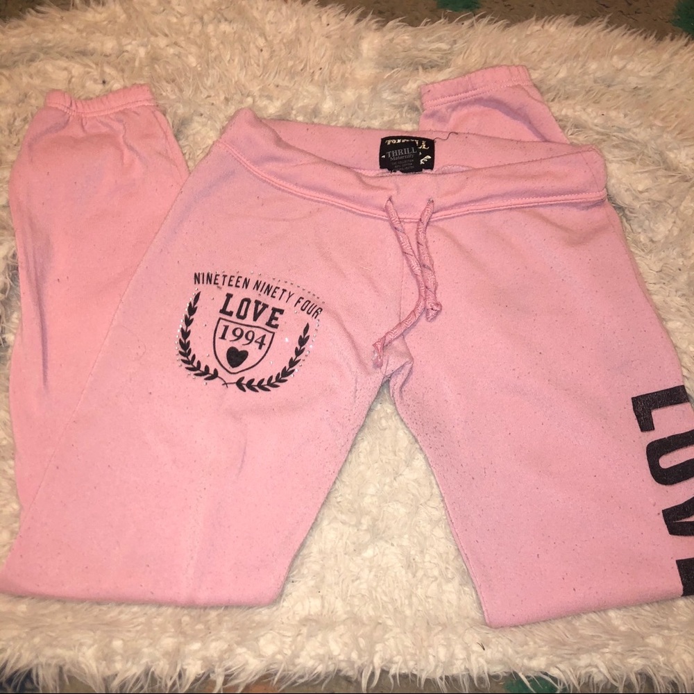 THRILL Pink LOVE Sweats